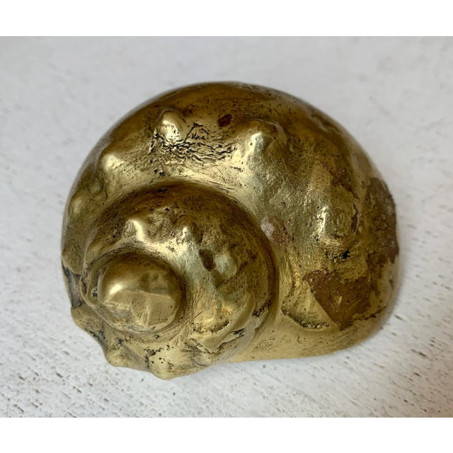 1950s Solid Sculptural Brass Shell, Italy For Sale - Image 9 of 9