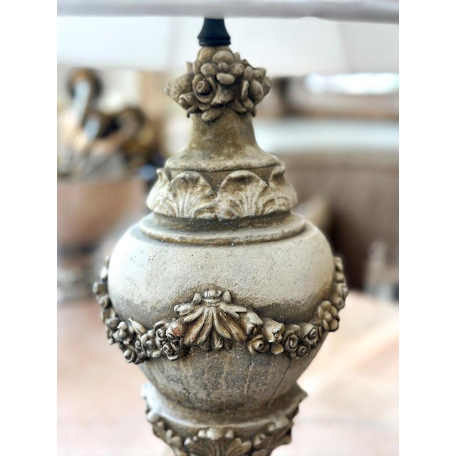 Mid 20th Century Concrete Table Lamps - a Pair For Sale - Image 4 of 4