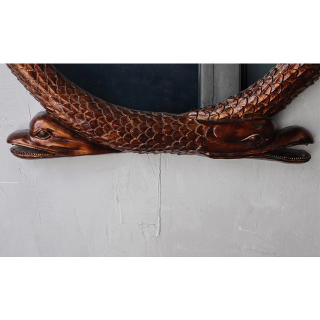 Large 54" Vintage Serpent Snake Wall Mirror For Sale In Las Vegas - Image 6 of 7