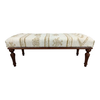 Hemp Kilim Upholstered Ottoman Bench For Sale