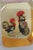 Barcelos Roosters Encased Lucite Souvenir Paperweight Amber Tinted Acrylic 5105b For Sale - Image 4 of 15