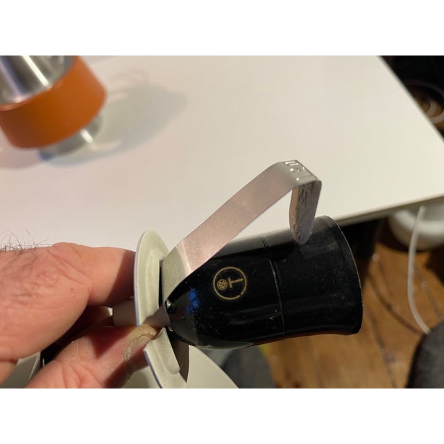 Metal Space Age Pendant Lights in Orange Aluminium by Nordisk Solar Company, 1960s, Set of 2 For Sale - Image 7 of 8