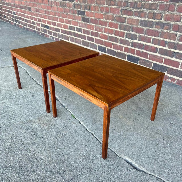 Mid-Century Modern Pair of Haug Snekkeri A/S Rosewood Side Tables for Bruksbo For Sale - Image 3 of 12