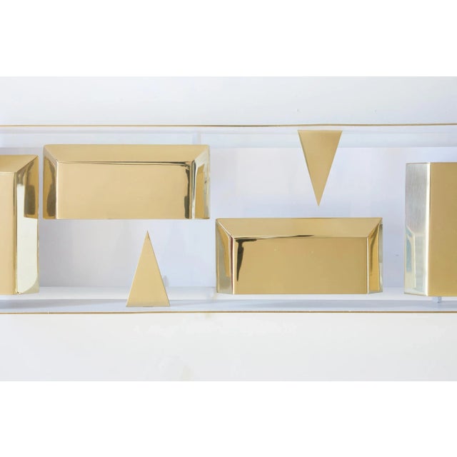 Quadro Di Luce Brass Wall lamp by Giò Ponti Pollice Illuminazione For Sale - Image 5 of 8