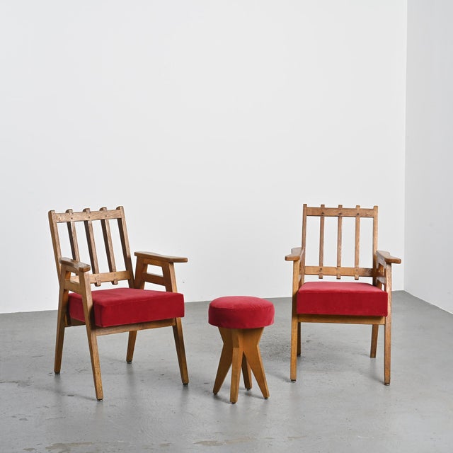 Wooden Armchairs from Henry Jacques Le Même, 1940s, Set of 2 For Sale - Image 15 of 16