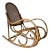 Vintage Coastal Thonet - Style Bamboo and Cane Rocking Chair/ Sold For Sale