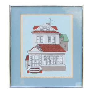 Framed Town House Sketch