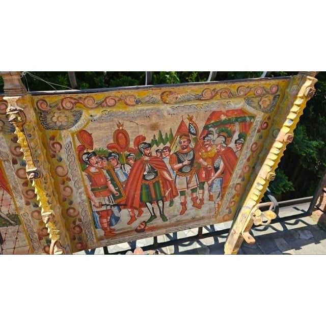 Sicilian Carved Wrought Iron Cart, 18th-19th Century, Set of 4 For Sale - Image 6 of 18