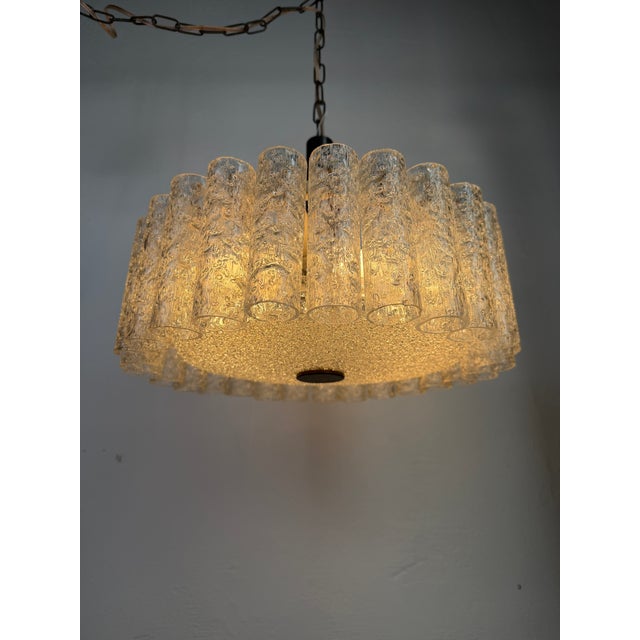 Ice Glass Pendant Light from Doria Leuchten, Germany, 1970s For Sale - Image 18 of 18