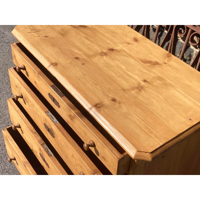 Pine Chest of Four Drawers, Denmark For Sale - Image 10 of 15
