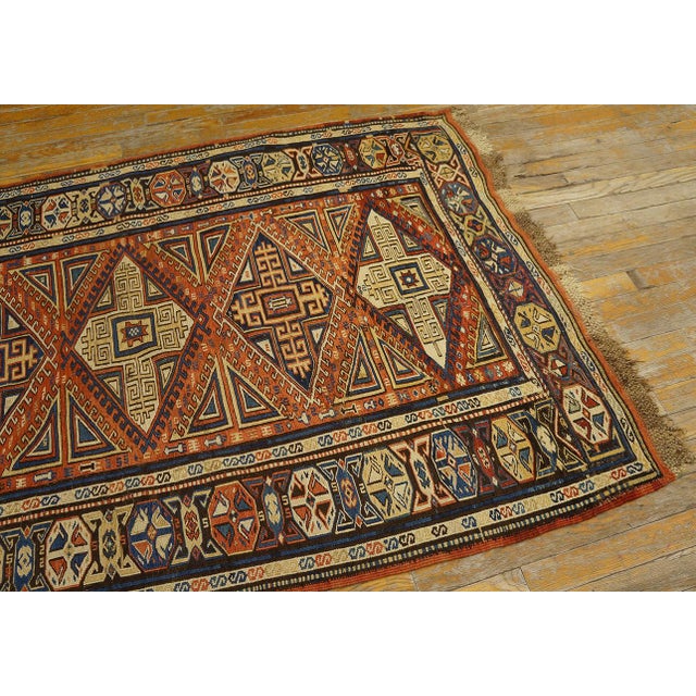 Late 19th Century 19th Century Caucasian Sumak Carpet For Sale - Image 5 of 9