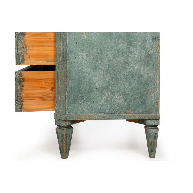 Pair of Swedish Gustavian Style Blue Painted Bedside Commodes Chests For Sale - Image 17 of 18