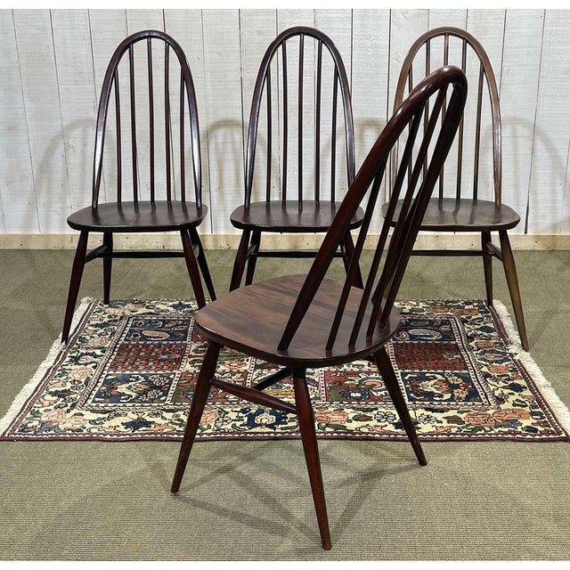 Elm Chairs from Ercol, 1970s, Set of 4 For Sale - Image 3 of 11