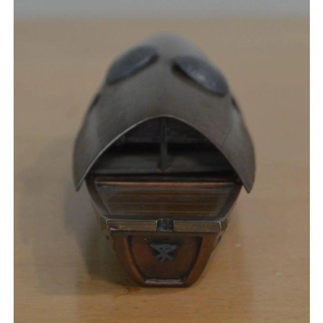 1910s Taisho Democracy Commemorative Miniature Mixed Metal Sampan Censor For Sale - Image 5 of 12