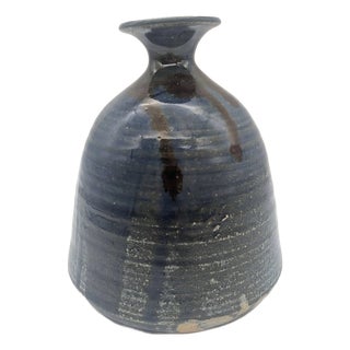1970s Artist Signed Studio Pottery Stoneware Vase For Sale