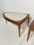 Wood C. 1960s Two Piece Surfboard Coffee Table in Walnet With MarbleTop For Sale - Image 7 of 10