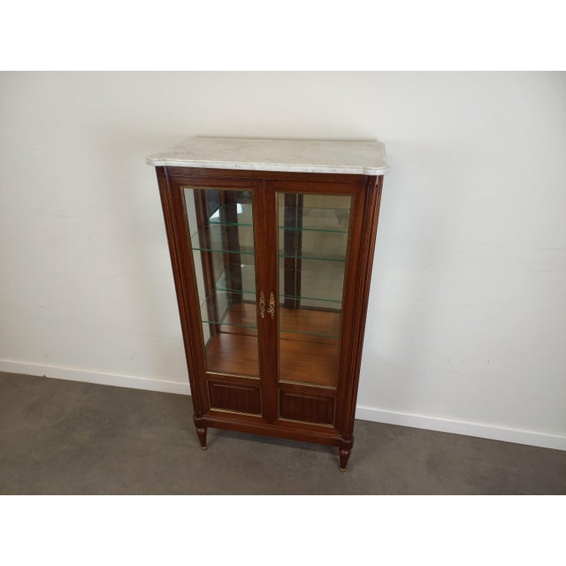Louis XVI Mahogany Showcase, 1950s For Sale - Image 17 of 18