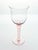 1980s Vintage Blush Pink Blown Large Wine or Water Glasses - Set of 4 For Sale - Image 4 of 5