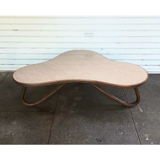 Brown Vintage Bamboo Coffee Table For Sale - Image 8 of 13