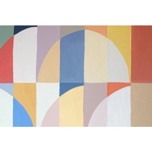 Paper 2026, Modern Bauhaus, Original Painting Diptych, Gilded Bloom, Acrylic on Watercolor Paper by Natalia Roman For Sale - Image 7 of 10