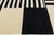 Modern Navajo Style Hand-Woven Wool Flat-Weave Area Rug in Black & Ivory For Sale In New York - Image 6 of 9