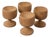 Vintage Wooden Egg Cups, Set of 4 For Sale