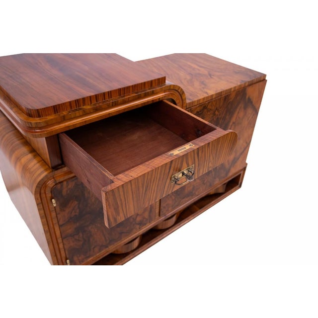 Wood Art Deco Chest of Drawers, Poland, 1940s For Sale - Image 7 of 14
