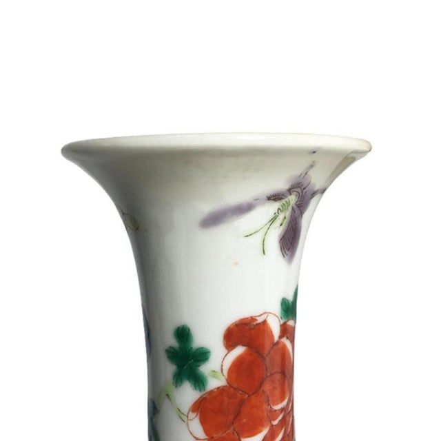 Kangxi Period Famille Verte Vases, 1662-1722, Set of 2 For Sale - Image 4 of 10