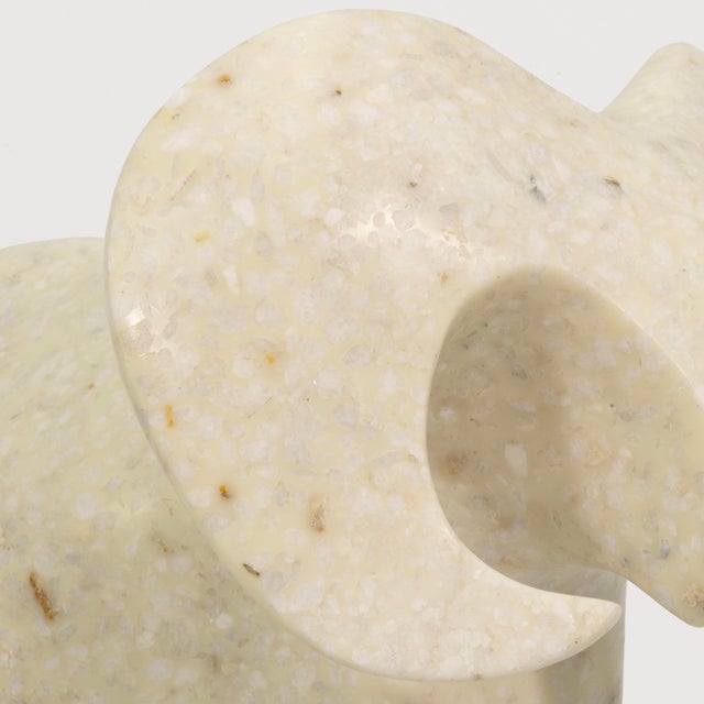 1970s Pair of 1970s Post Modern White Marble Rams by Masatoyo Kishi Kuki For Sale - Image 5 of 9