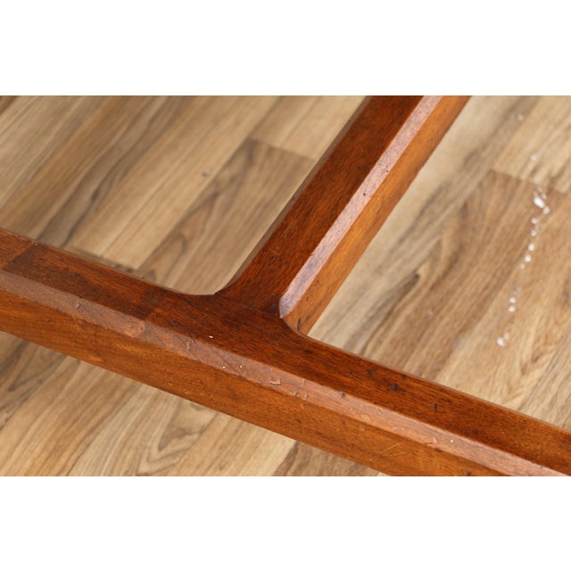 Antique French Provincial Dining Table by Camard | Solid Walnut Farmhouse Table | Made in France, 1940s For Sale - Image 14 of 18