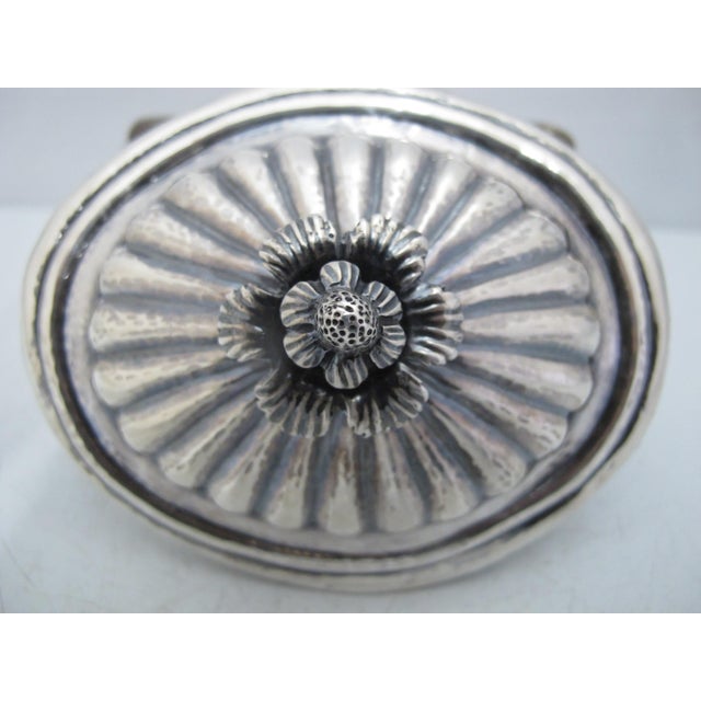 Metal Buccellati Italian Sterling Silver Footed Sugar Bowl With Fruit & Flower Lid For Sale - Image 7 of 11