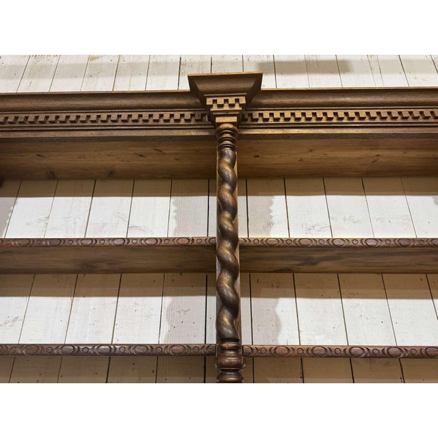 Early 20th Century Oak and Fir Wood-Paneled Bookcase For Sale - Image 9 of 18