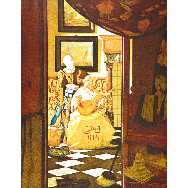 One of six lithographs from the series "Changes in Great Masterpieces" published by the Phyllis Lucas Gallery in 1974 in a...