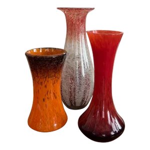 Set of 3, 20th Century Studio Art Glass Vases