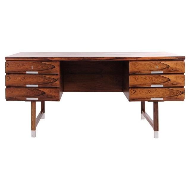 Mid-Century Model EP401 Desk in Rosewood attributed to Eigil Petersens Møbelfabrik, 1960s For Sale - Image 15 of 15