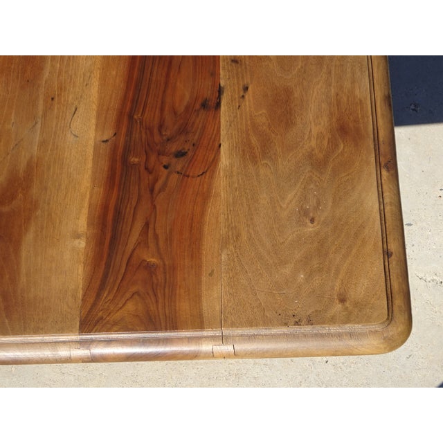 19th Century Square Walnut Pedestal Table For Sale - Image 3 of 18