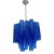 Contemporary Blue "Tronchi" Murano Glass Sputnik Chandelier For Sale
