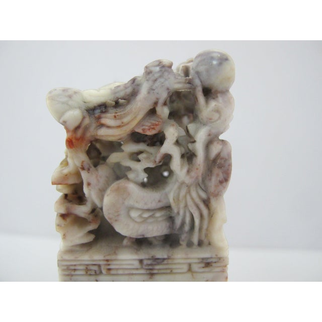 Chinese 3d Carved Fish & Bird Shoushan Stone Chop Seal Stamp For Sale - Image 11 of 15
