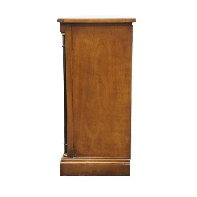Wood High End Vintage Solid Cherry Italian Neoclassical 40" Accent Console Cabinet For Sale - Image 7 of 9