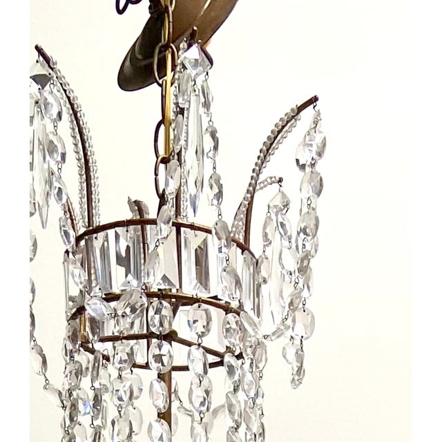 Metal Extra Large Crystal Chandelier For Sale - Image 7 of 10