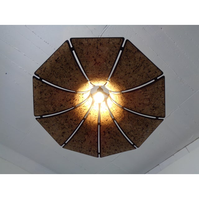 Cork & Metal Semi Pendant Lamp in the style of Ingo Maurer, Germany, 1970s For Sale - Image 10 of 18