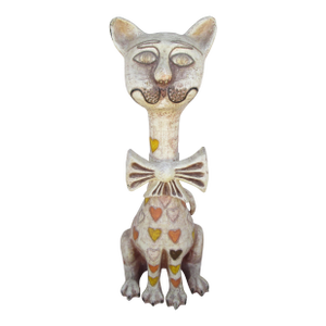 Jeanne Valentine Paper Mache Cat, Mid Century Modern