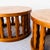 Vintage Mid Century Walnut & Burl Drum Side Tables by Cal Mode For Sale - Image 10 of 15