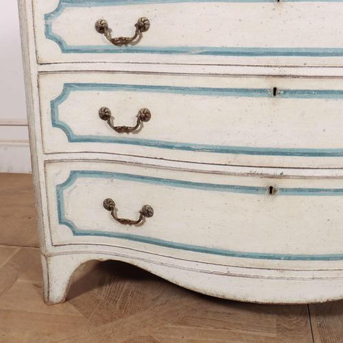 English Serpentine Front Commode For Sale - Image 6 of 11