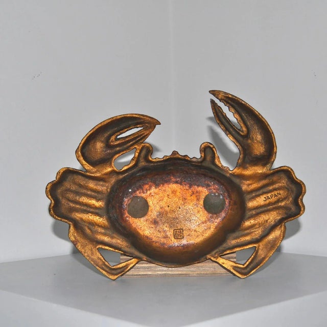 Mid-Century Modern Bronze Japanese Crab Dish For Sale - Image 4 of 11