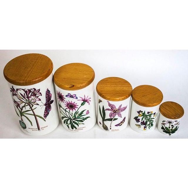Vintage Portmeirion Botanic Garden Canister Set 5 Canisters Chairish