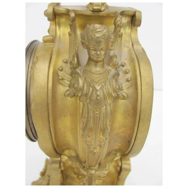 Bronze Late 19th Century Dore Bronze French Clock For Sale - Image 8 of 12