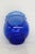 Mid-Century Modern Mid Century Modern Glass Cobalt Blue Ruffle Rim Round Vase For Sale - Image 3 of 9