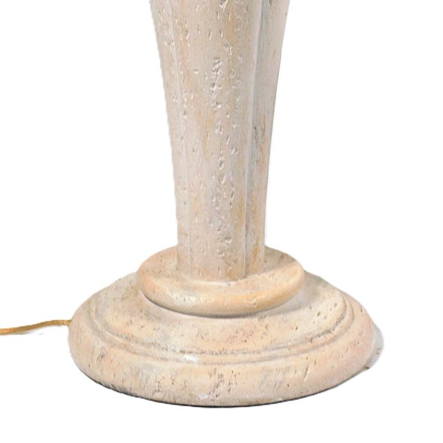 Late 20th Century Pair of Post Modern Tulip Floral White Lamps For Sale - Image 5 of 5