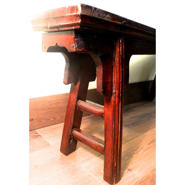 Mid 19th Century Antique Chinese Ming Bench 5660, Zelkova Wood, Circa 1800-1849 For Sale - Image 5 of 11